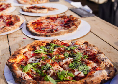 Delicious Wood-fired Pizzabar proscuitto pizza