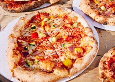 Delicious Wood-fired Pizzabar vegetarian pizza